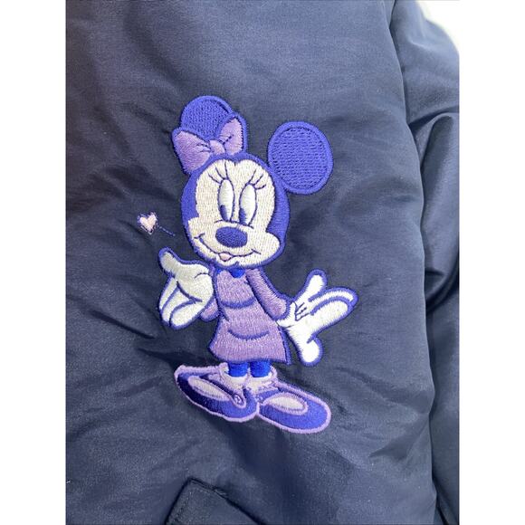 Disney Store Baby Snowsuit 12mo Vintage '99 Navy Embroidered Minnie Mouse - Picture 2 of 14